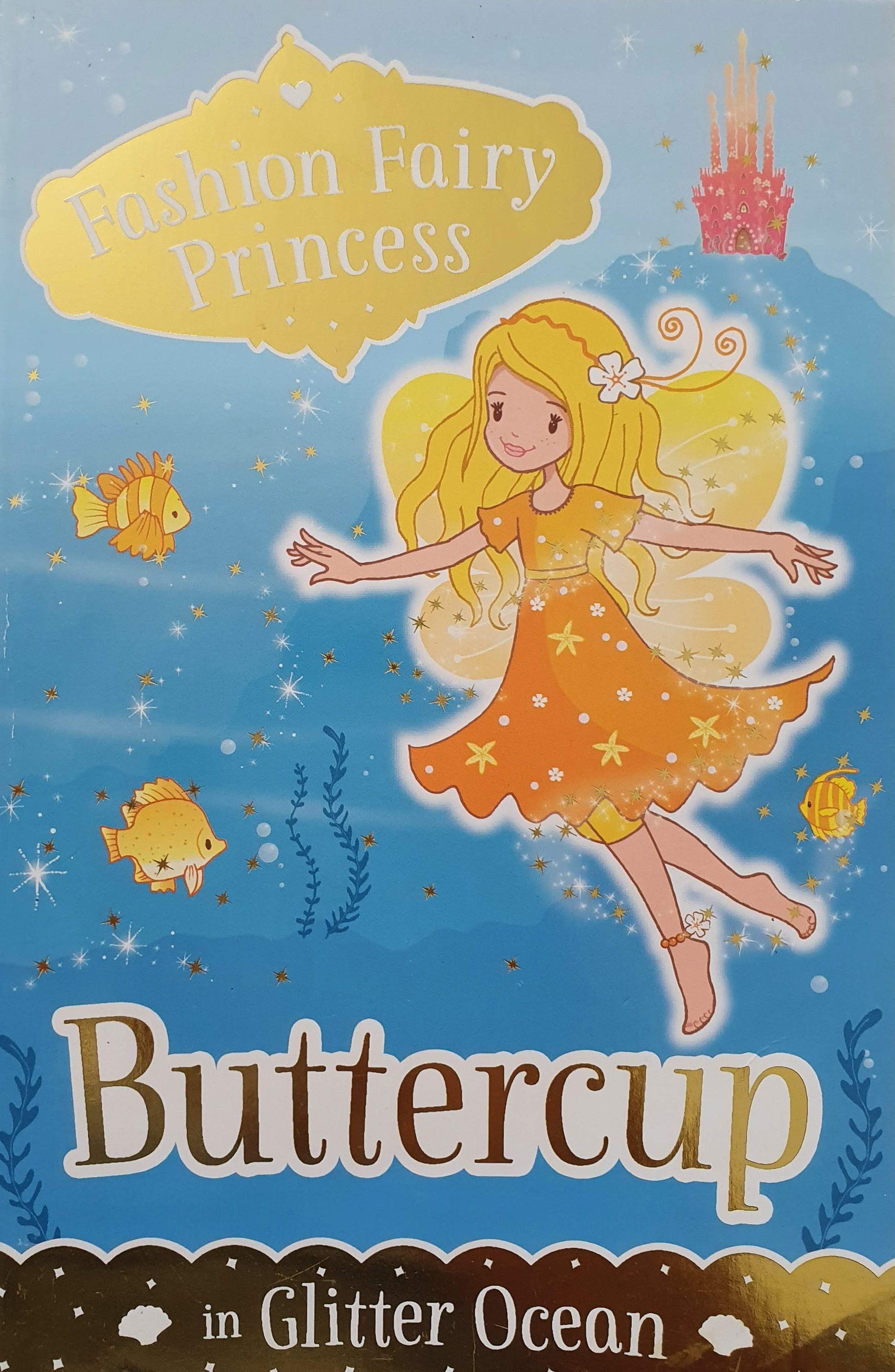 Fashion Fairy Princess Buttercup in Glitter Ocean. Very Good Not Applicable  (4614322651191)