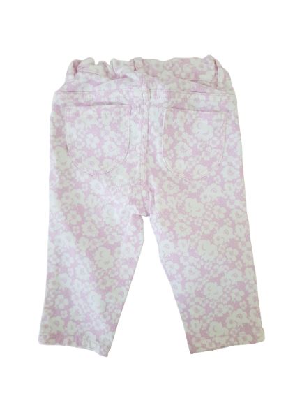 Floral Pink Pants H&M, 4-6 months (68 cm) H&M  (4608319586359)