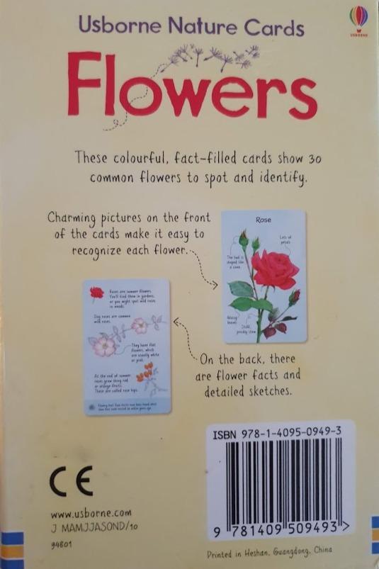 Flowers Usborne Nature Cards Like New usborne  (6162368790713)