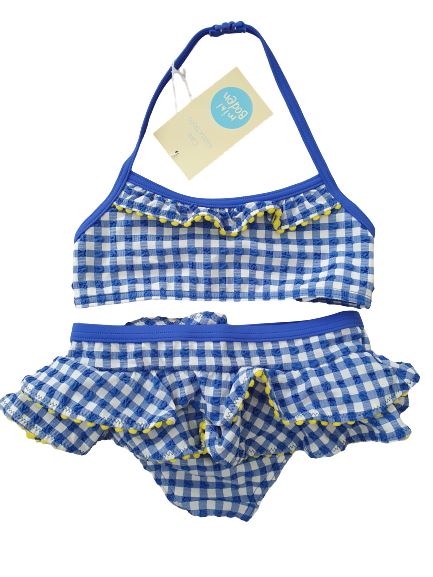 Frill Bikini Set - Blue Mini Boden, 3-4 yrs Mini Boden  (4608320012343)