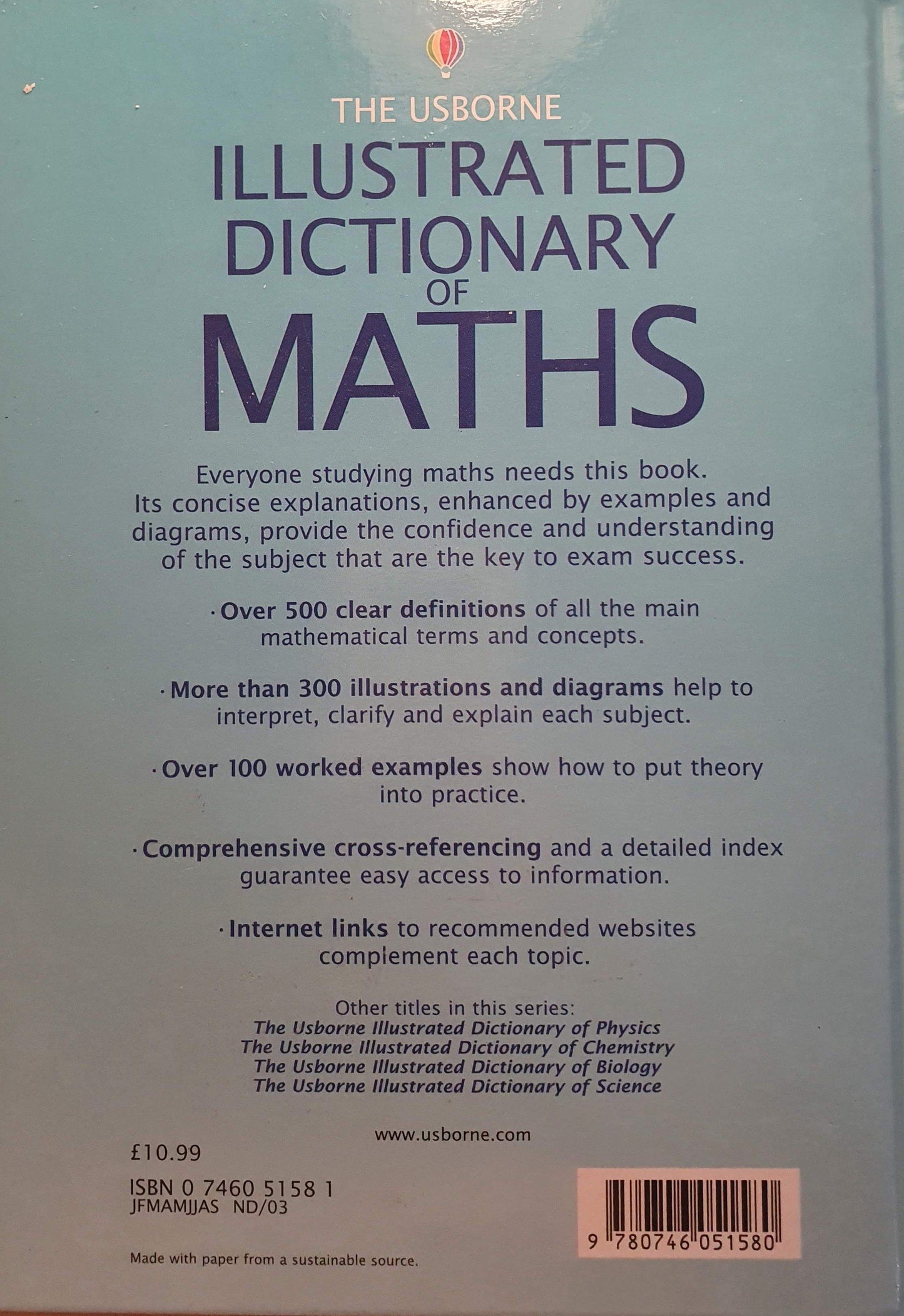 Illustrated dictionary of Math Like New usborne  (6163283017913)