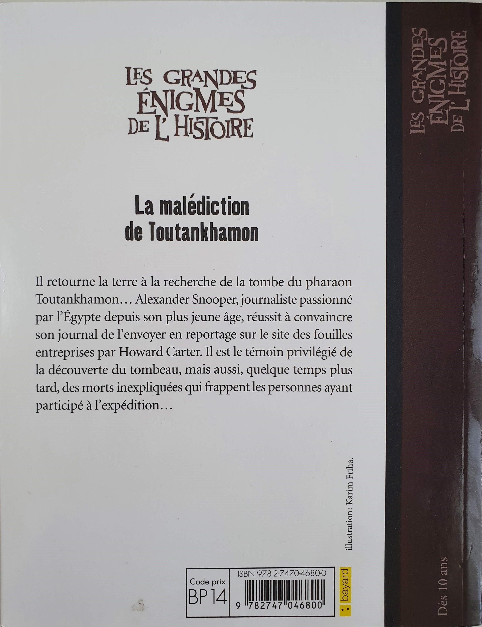 Les grandes énigmes de l'Histoire La malédiction de Toutankhamon Like New Recuddles.ch  (6050246033593)