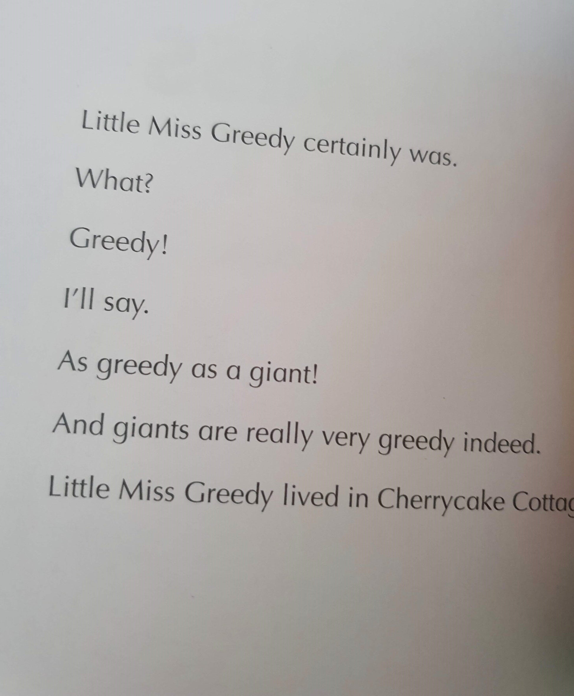 Little Miss Greedy Like New Mr Men/Little Miss  (6930351980729)