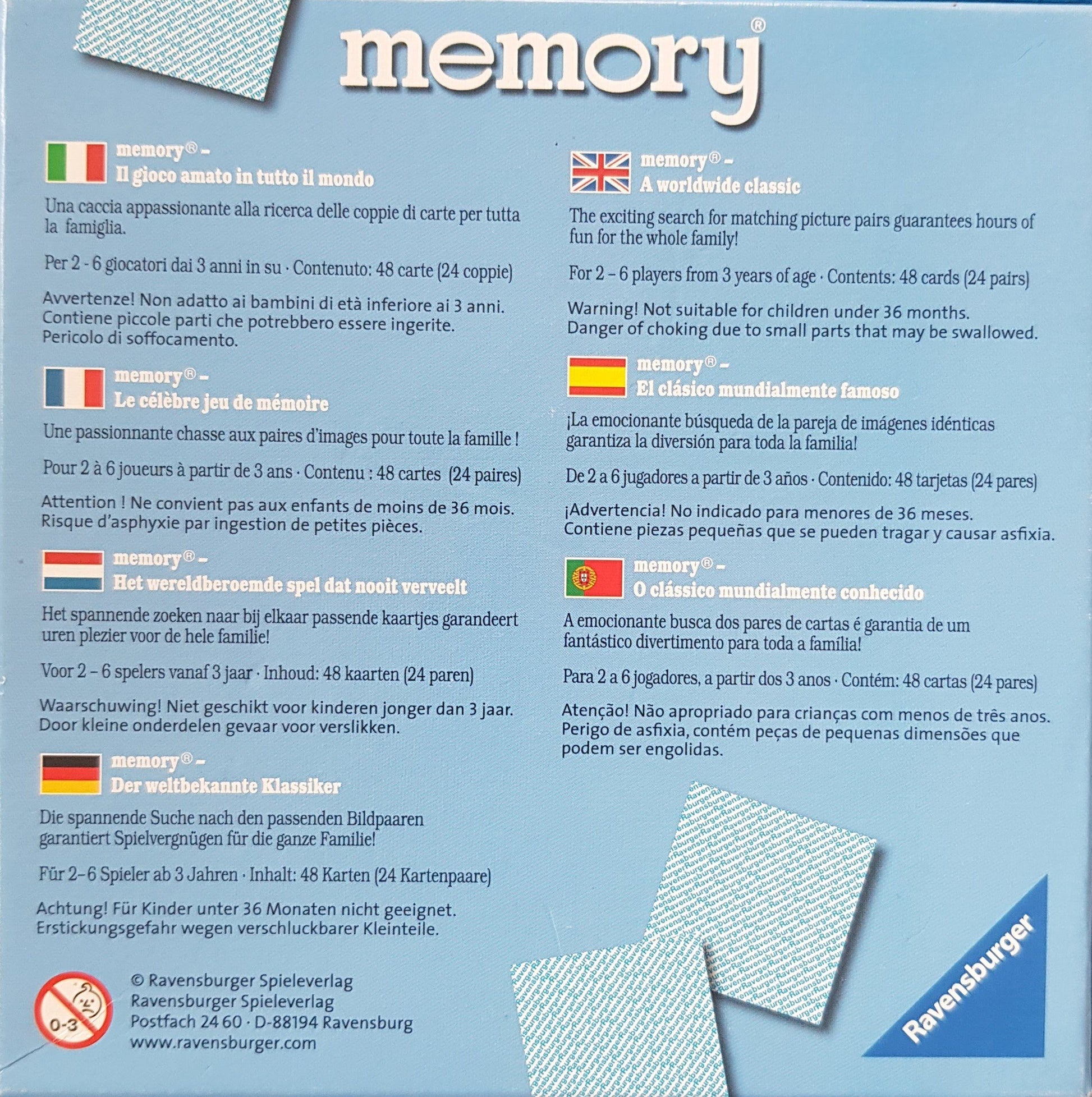 Memory Game Very Good, 3+ Age Ravensburger  (6614197174457)