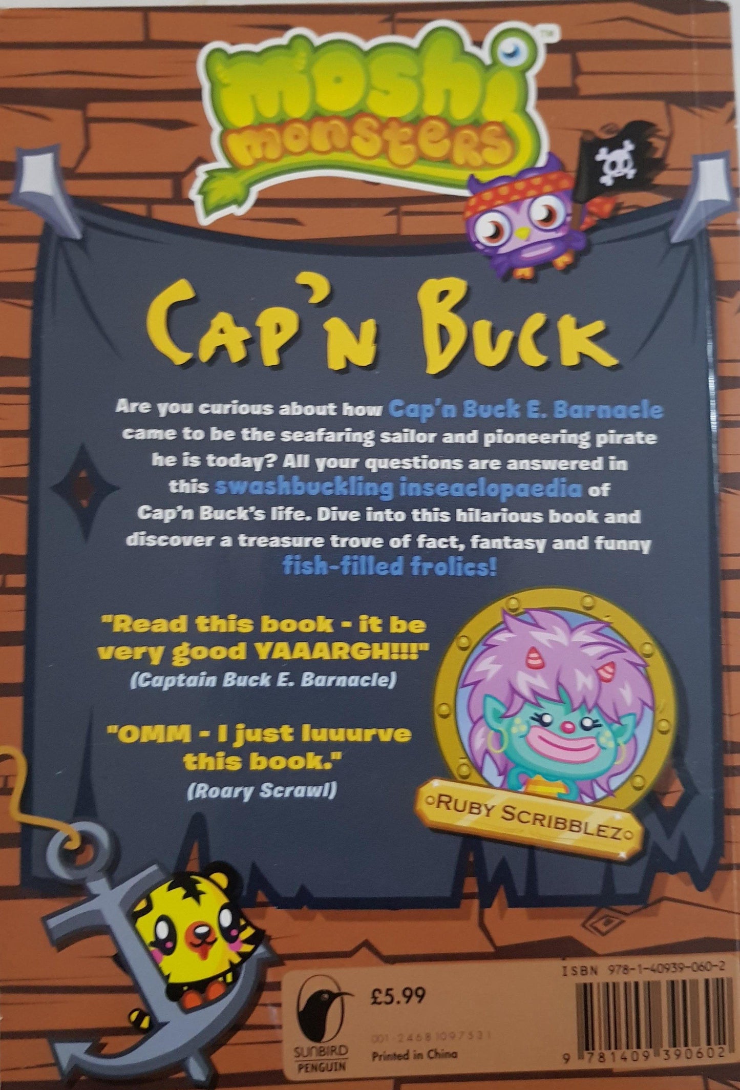 Moshi Monsters - CAP'N BUCK Like New Recuddles.ch  (6172561277113)