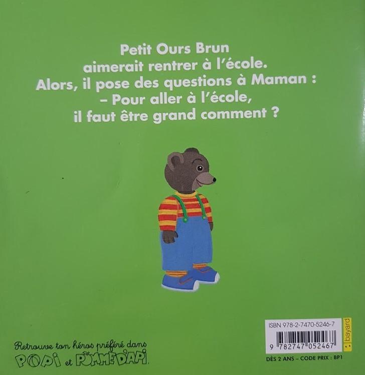 Petit Ours Brun veut aller à l'école Very Good Recuddles.ch  (6250201940153)