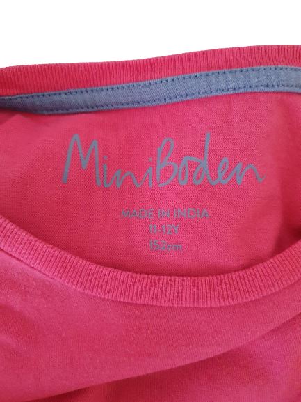 Pink Tunic with striped sleeves Miniboden, 14 yrs( 152 cm) Miniboden  (4602532134967)