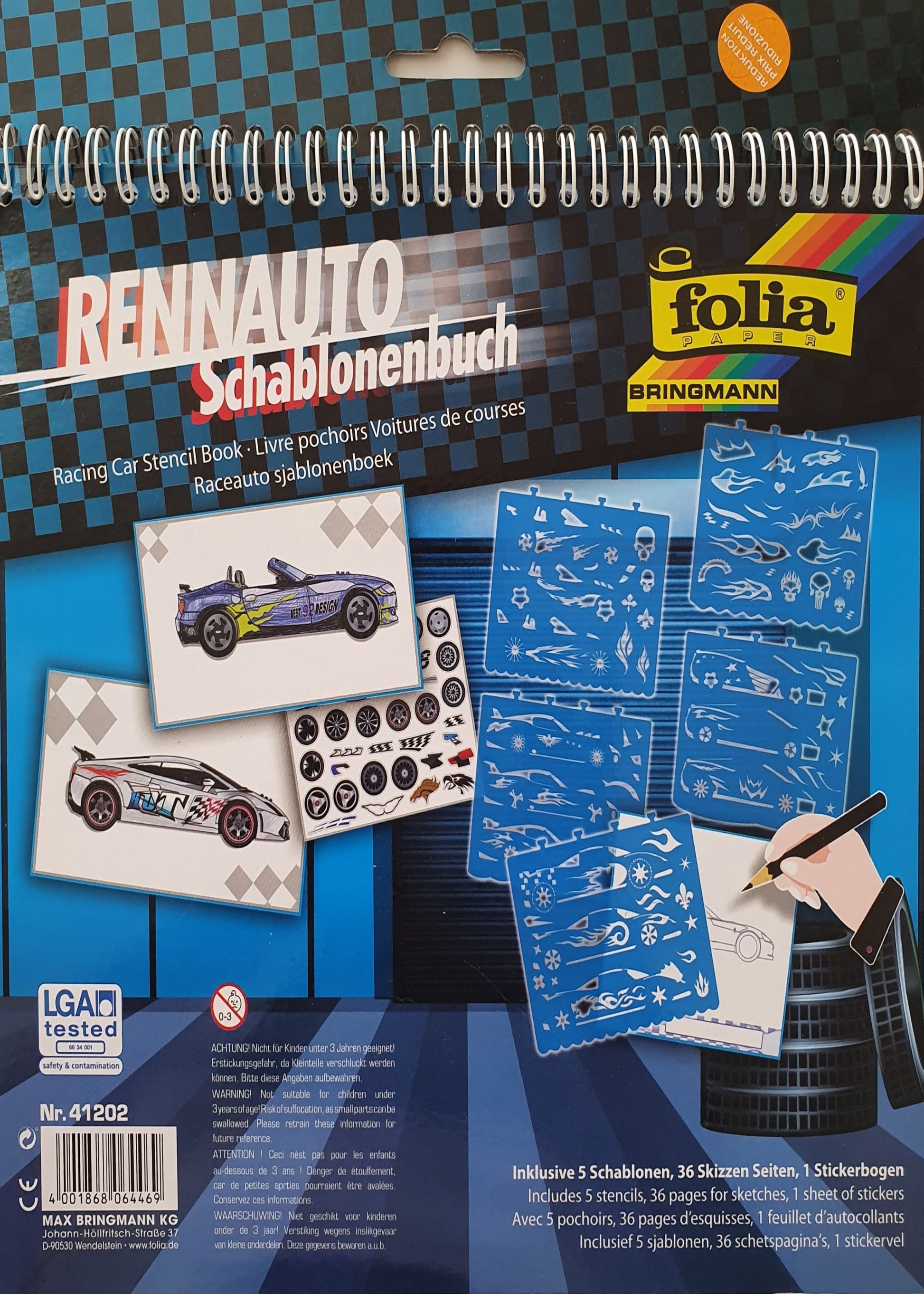 Rennauto Schablonenbuch Like New Not Applicable  (4598533554231)