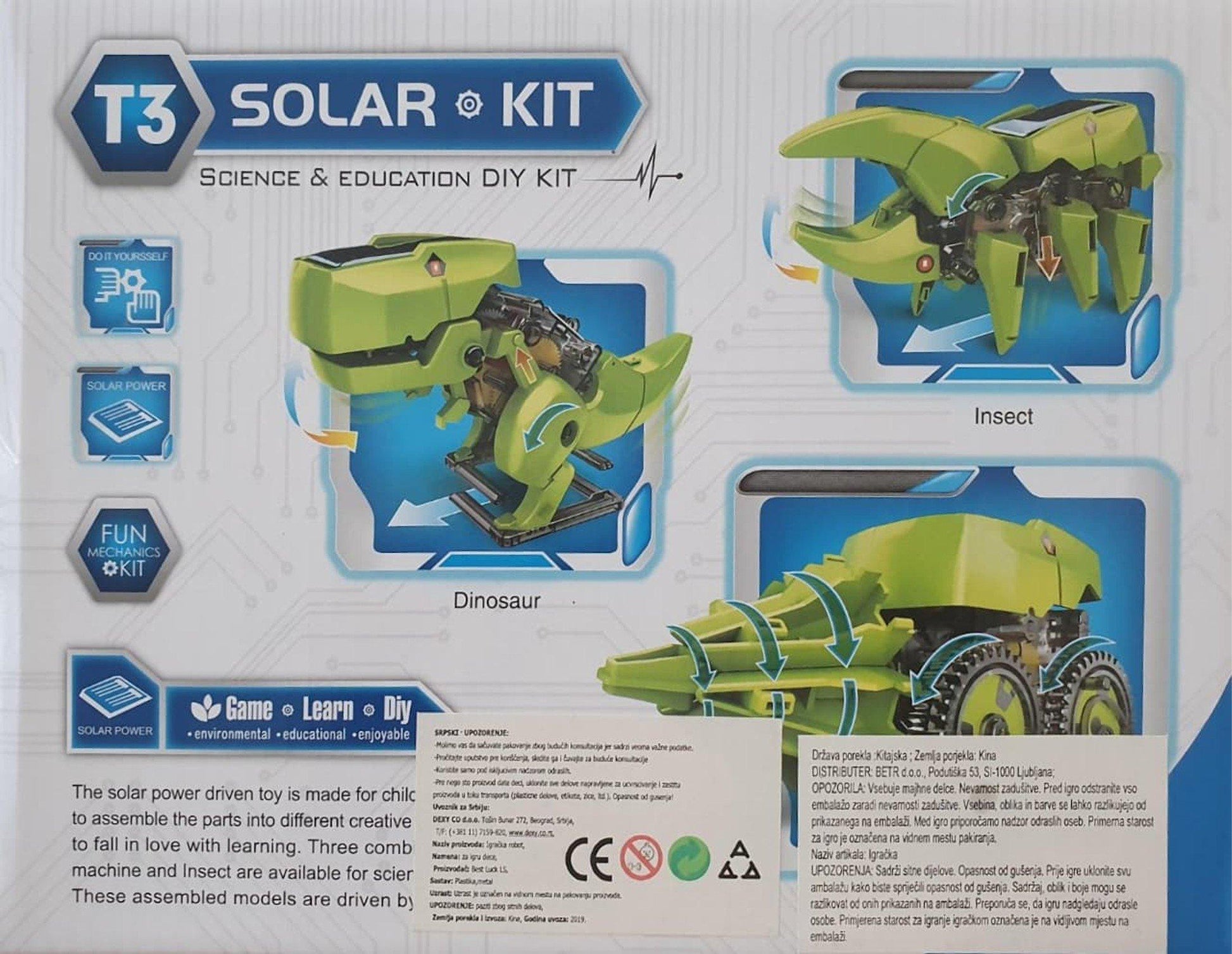 T3 SOLAR KIT New with Tags, 8+ Yrs Recuddles.ch  (6743071097017)