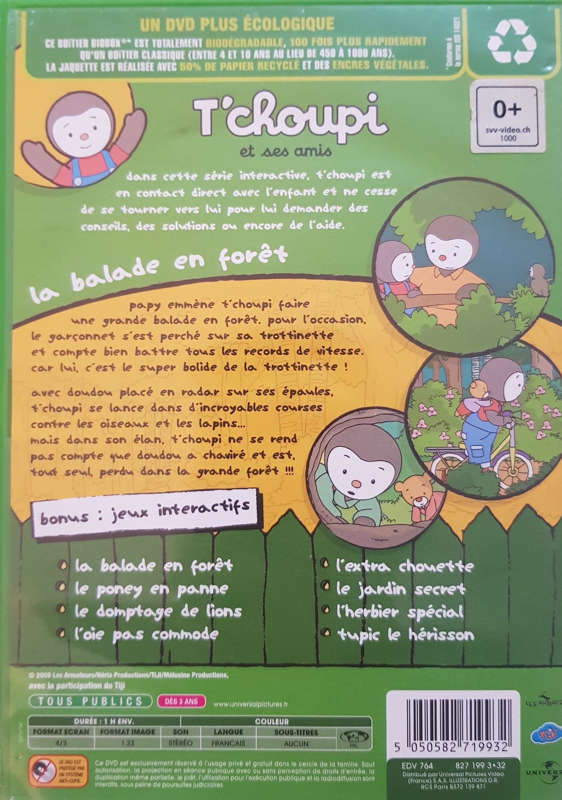 T'choupi et ses amis se promènent dans la forêt DVD,French ReCuddles  (6215559020729)