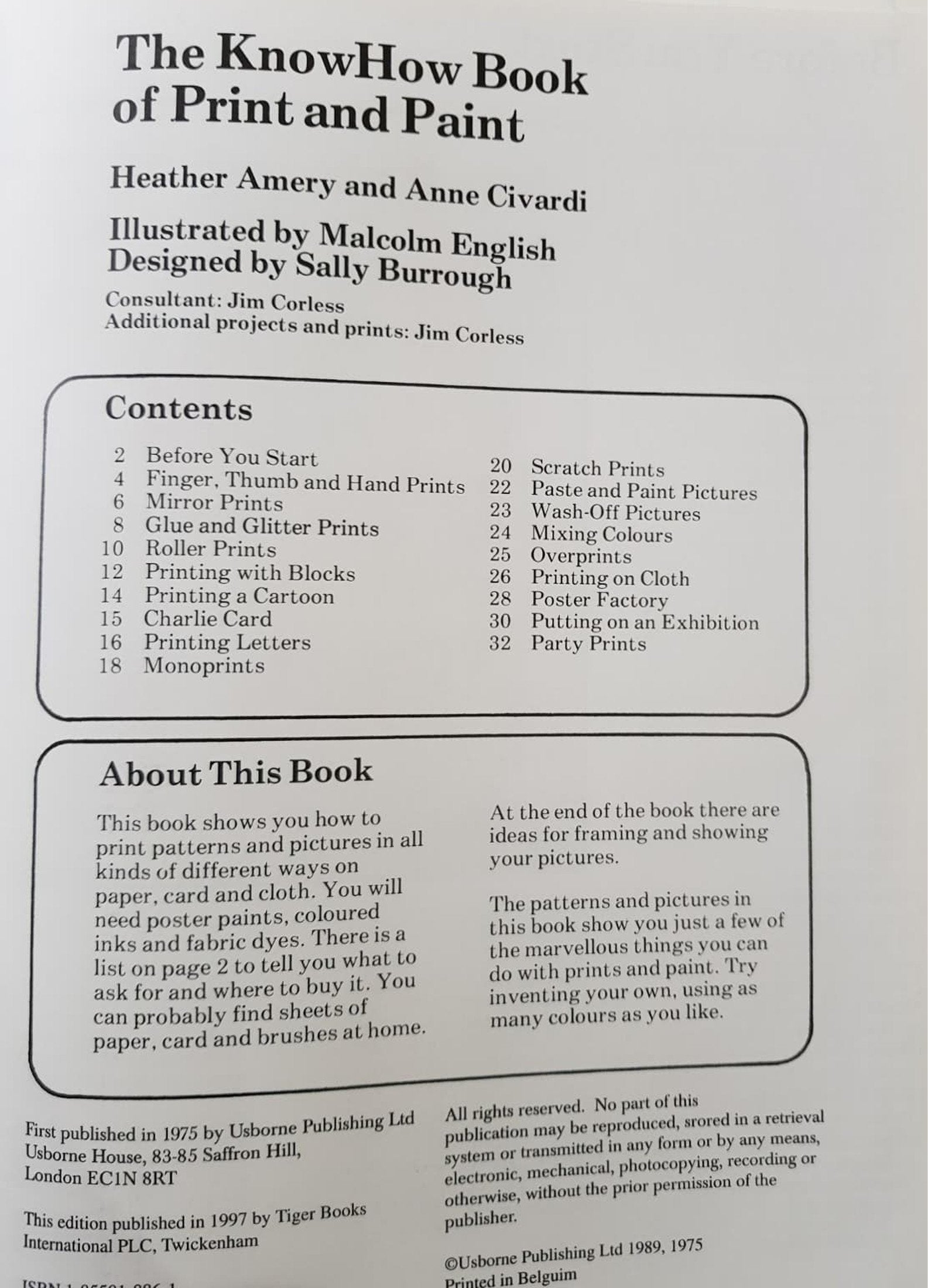 THE KNOW HOW BOOK OF PRINT & PAINT Like New, 7-12 Yrs Recuddles.ch  (6572955467961)