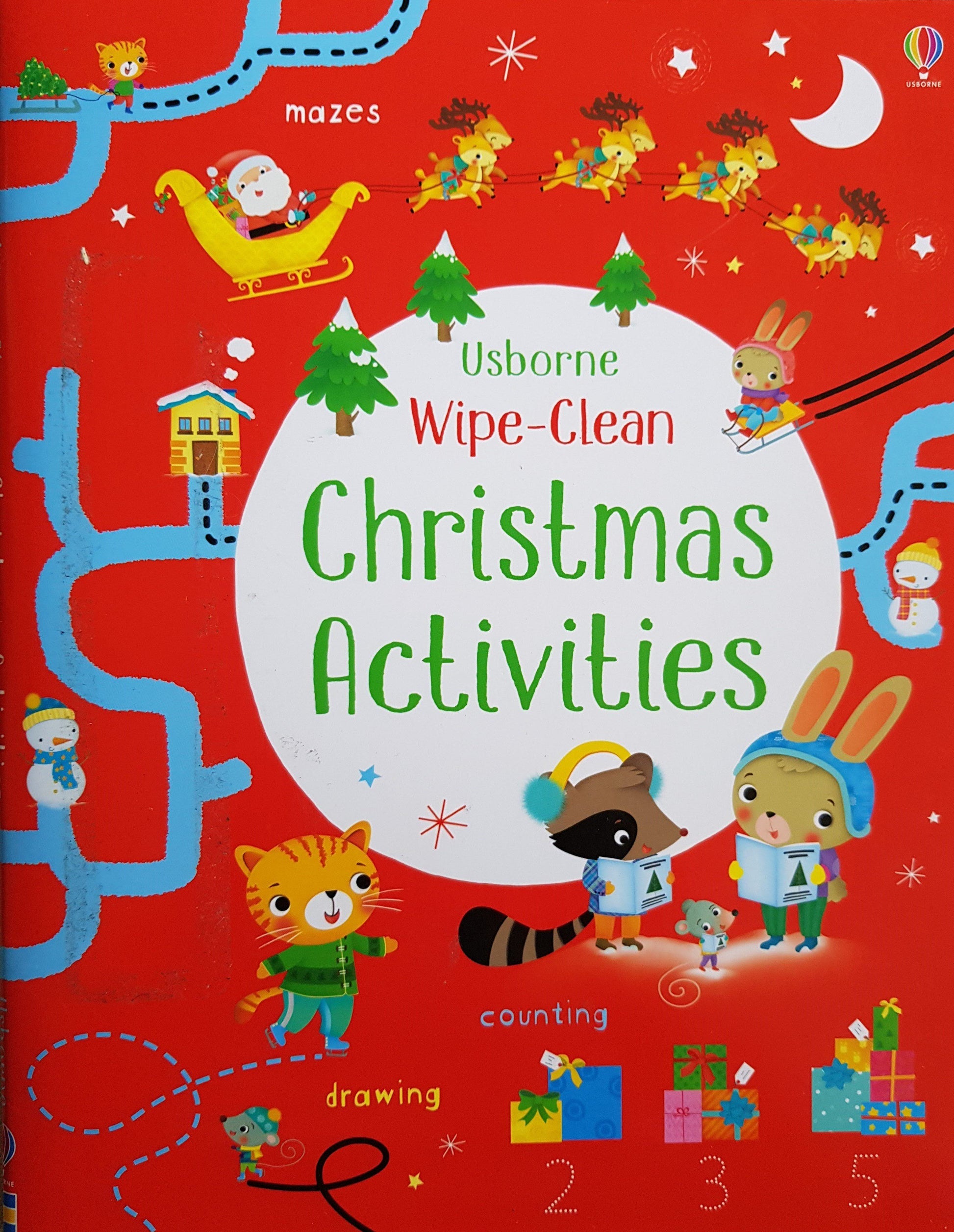 Usborne Wipe-Clean Christmas Activities Very Good Not Applicable  (4613605359671)