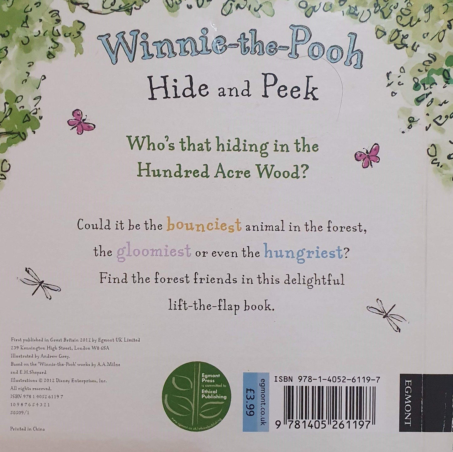 Winnie the Pooh Hide and peek Like New Winnie The Pooh  (6151673938105)